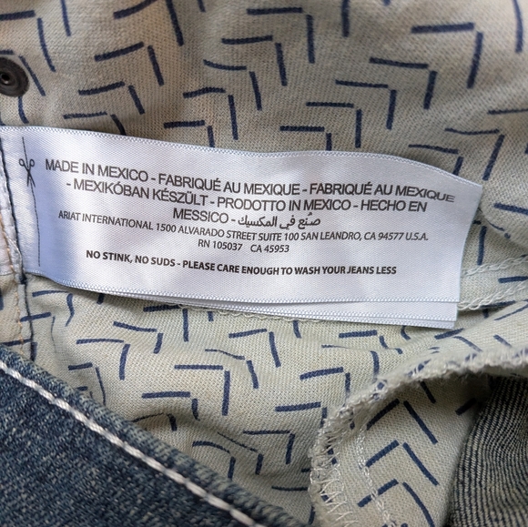 Ariat R.E.A.L. Mid Rise Bootcut Rosey Whipstitch Jeans Lakeshore Size 32 Long - Picture 8 of 14